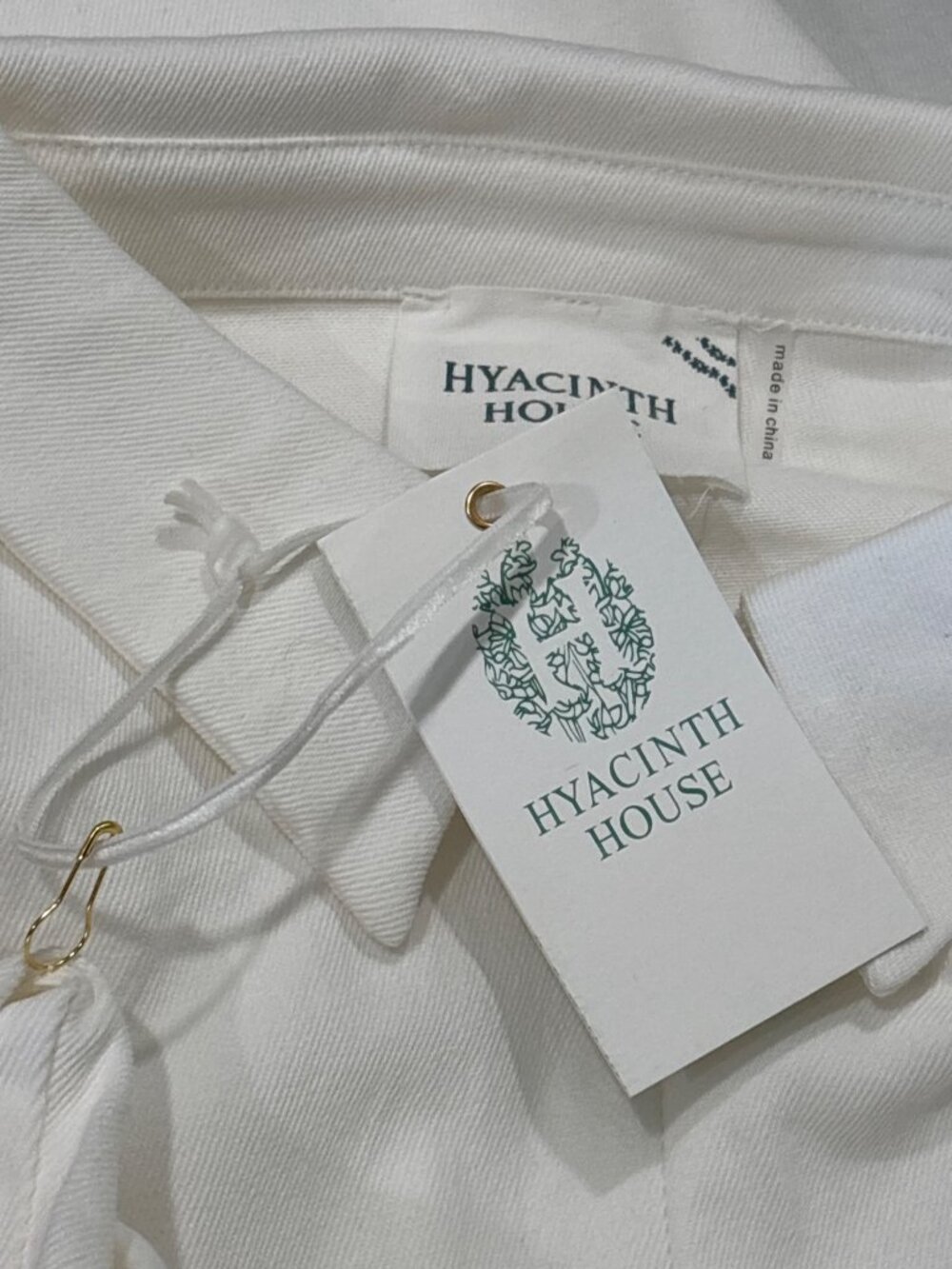 Tuckernuck Hyacinth House Front Zip Denim Mini Dress in White New Womens - Picture 9 of 11